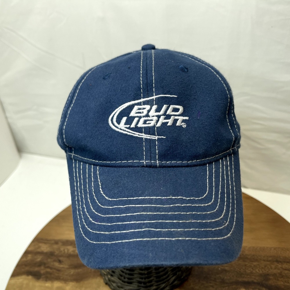 Bud light Hat Cap Blue Strapback Baseball‎ Adult One Size Adjustable Budweiser
